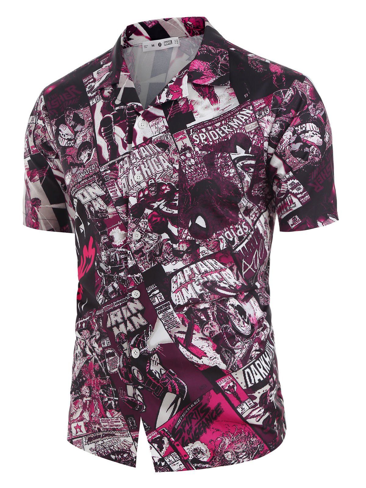 marvel button down shirt