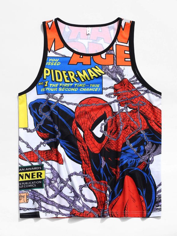 Débardeur Marvel Spider-Man Imprimé Partout - multicolor M