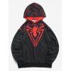Sweat à Capuche Pull-over Marvel Spider-Man Toile d'Araignée Imprimé - Noir 2XL
