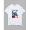 T-shirt à Imprimé Marvel Spider-Man et Photo de Ville - Blanc S
