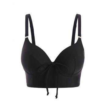 

Gothic Push Up Swimsuit Top Moulded Underwire Bikini Top, Black