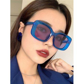 

Retro Oversized Square Frame Sunglasses, Blue