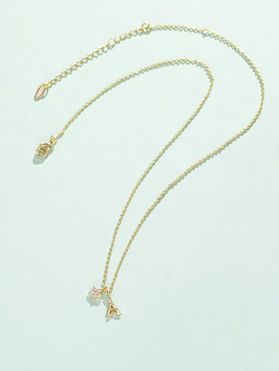 Star Tower Pendant Gold Plated Necklace