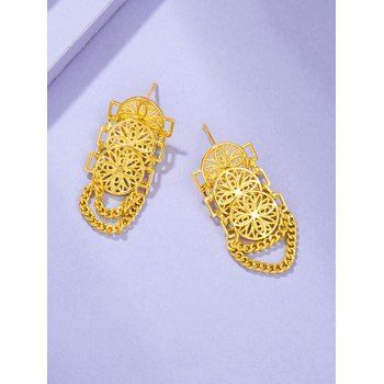 

Hollow Chains Gold Plated Earrings, Golden