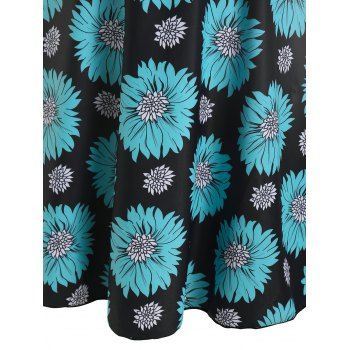 Plus Size Floral Printed Skirted Tankini Swimwear