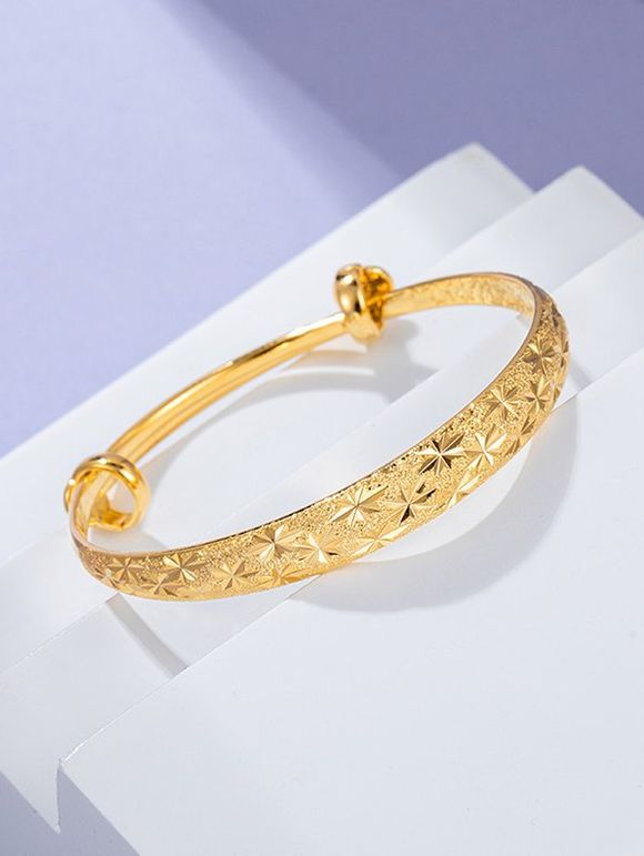 Bracelet Réglable Plaqué Or Etoile Gravé - d'or 