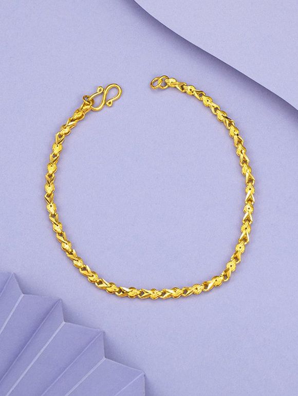 Bracelet Plaqué Or Motif Chaîne Style Rétro - d'or 