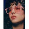Translucent Square Frame Sunglasses - LIGHT PINK 