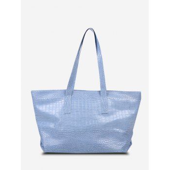 

Large Capacity Embossed Tote Bag, Cornflower blue