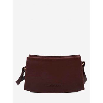 

Solid Curved Rectangle Shoulder Bag, Deep brown