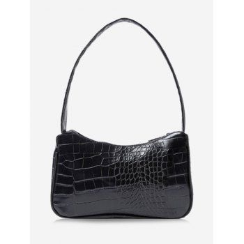 

Solid Embossed Shoulder Bag, Black