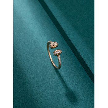 

Zircon Inlaid Gold-plated Opening Ring, Golden