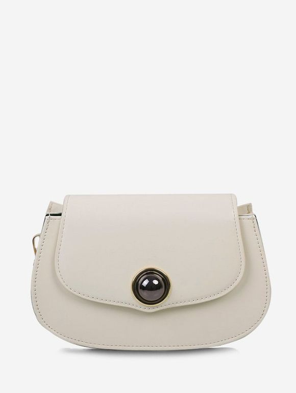 Sac Bandoulière à Rabat Solide - Blanc de Crème 
