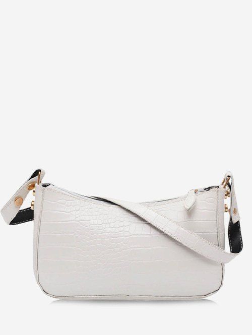 Sac D'Ecole Minimaliste en Relief - Blanc de Crème 