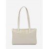 Sac à Bandoulière Motif Relief et à Double Poignée - Blanc de Crème 