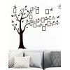 Ensemble D'Autocollant Mural Motif d'Arbre et Cadres Photos - Noir 30X90X4