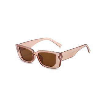 

Rectangle Frame Wide Temple Sunglasses, Tan