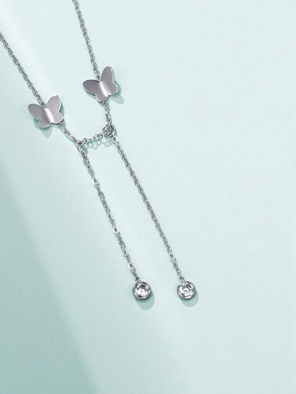 Collier en Chaîne avec Pendentif Papillon - Argent 
