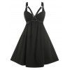 Robe Gothique Bague en O de Grande Taille - Noir 4X