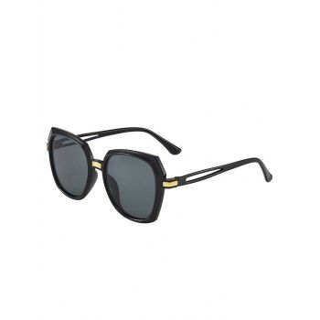 

Irregular Hollow Out Temple Sunglasses, Black