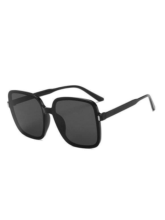 Lunettes de Soleil de Voyage Carrées Surdimensionnées - Noir 