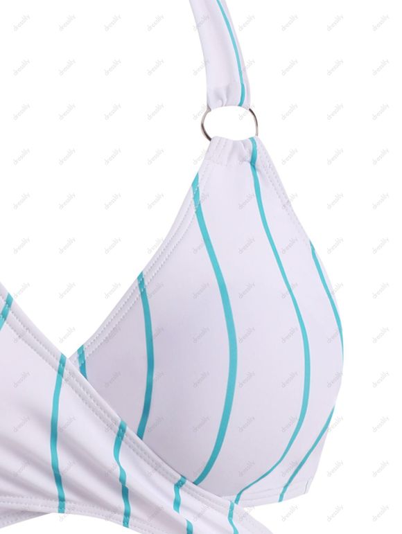 Maillot de Bain Bikini Gainant Tournesol Noué à Taille Haute de Vacance de Plage - multicolor M