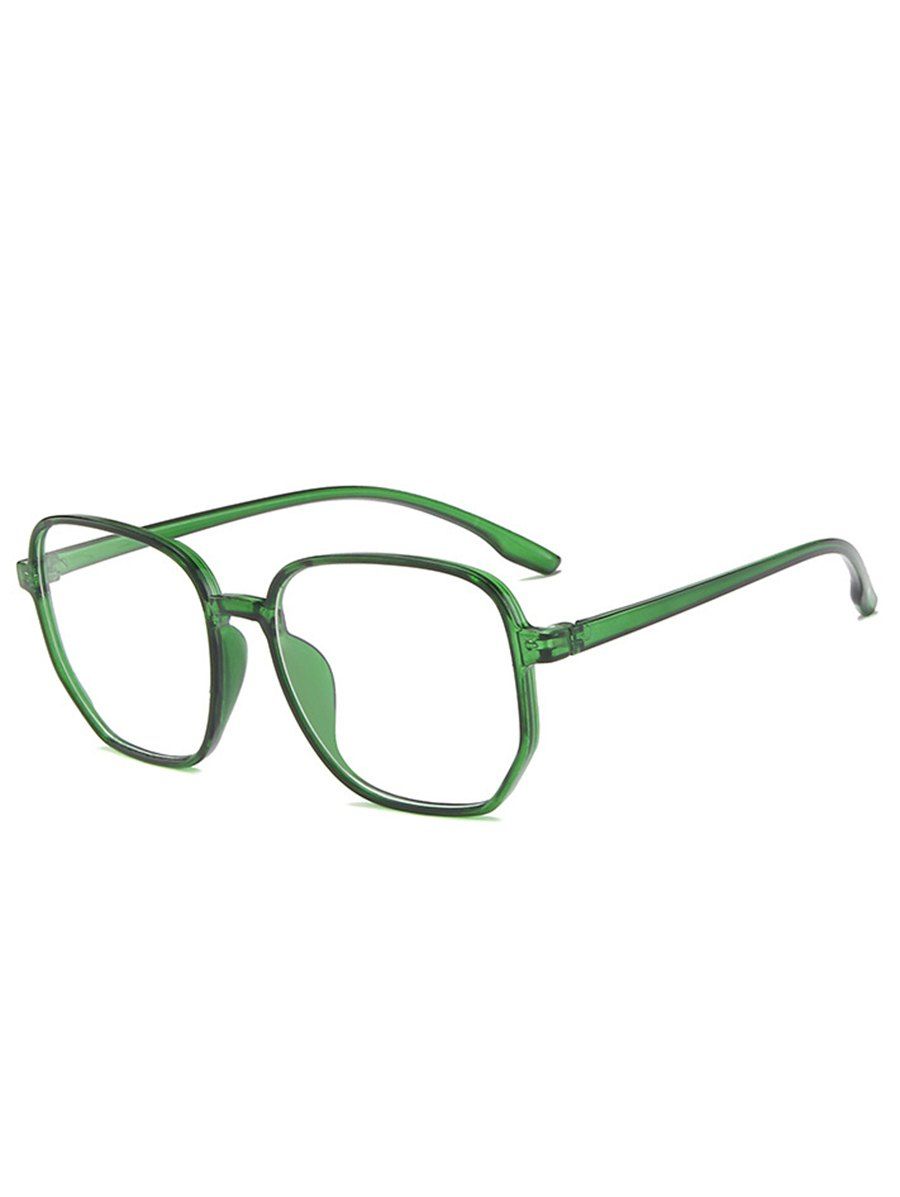 Polygonal Frame Thin Rim Glasses - JUNGLE GREEN 
