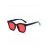 Retro Square Colored Lens Sunglasses - BLACK 