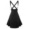 Jupe à Bretelle Croisée à Lacets - Noir XXXL
