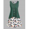 Robe à Imprimé Fleur 2 en 1 sans Manches - multicolor L
