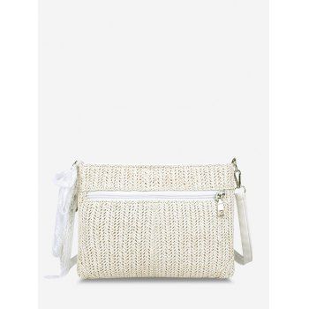 

Hemp Woven Lace Shoulder Bag, Crystal cream