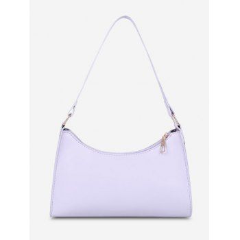 

Minimalist Solid PU Shoulder Bag, Light purple