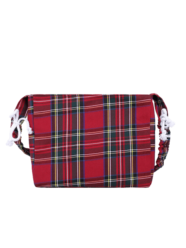 plaid bag strap