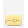 Sac Seau Motif de Lettre et de Tête de Cerf Gaufré - Jaune Soleil 