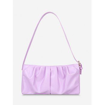 

Solid Ruched Soft Shoulder Bag, Lilac