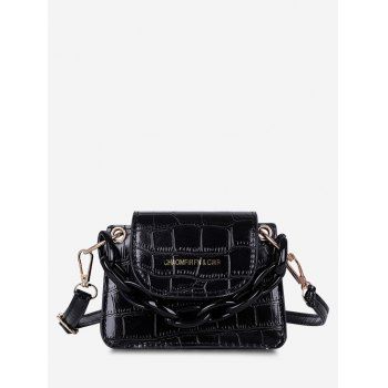 

Boxy Embossed Mini Crossbody Bag, Black
