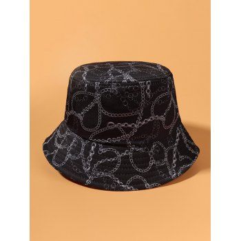 

Casual Chain Print Bucket Hat, Dark slate blue