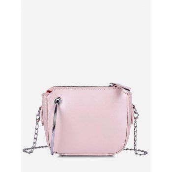 

Ring Embellishment Chain Crossbody Bag, Pink