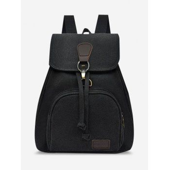 

Canvas Drawstring Large Capacity Backpack, Black