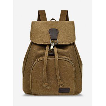 

Canvas Drawstring Large Capacity Backpack, Brown