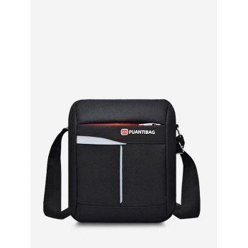 

Letter Pattern Business Square Shoulder Bag, Black