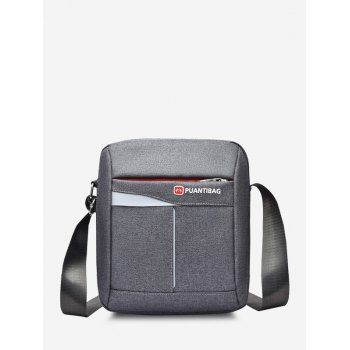 

Letter Pattern Business Square Shoulder Bag, Gray goose