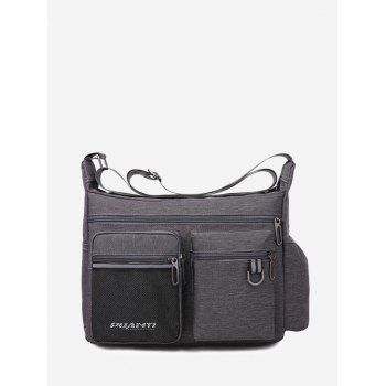 

Letters Pockets Travel Waterproof Shoulder Bag, Gray goose