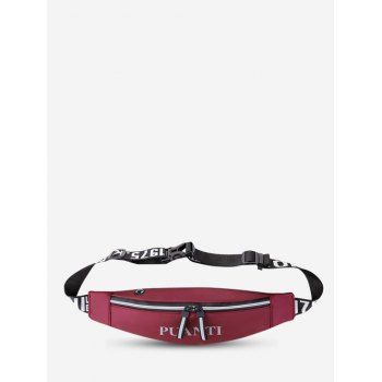 

Waterproof Cellphone Letter Pattern Waist Bag, Red