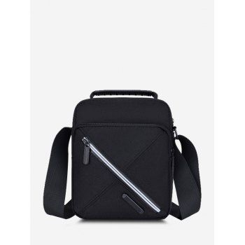 

Outdoor Contrast Zip Square Shoulder Bag, Black