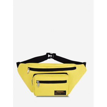 

Casual Letter Label Outdoor Waist Bag, Sun yellow