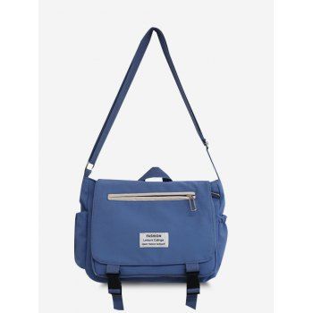 

Casual Letter Label Student Messenger Bag, Cadetblue