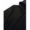 Hooded Stitching Detail Kangaroo Pocket T-shirt - BLACK XL