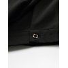 Snake Eagle Embroidered Button Up Shirt - BLACK L