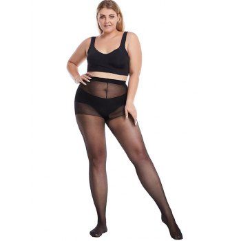 

High Elastic Plus Size Sexy Mesh Tights, Black